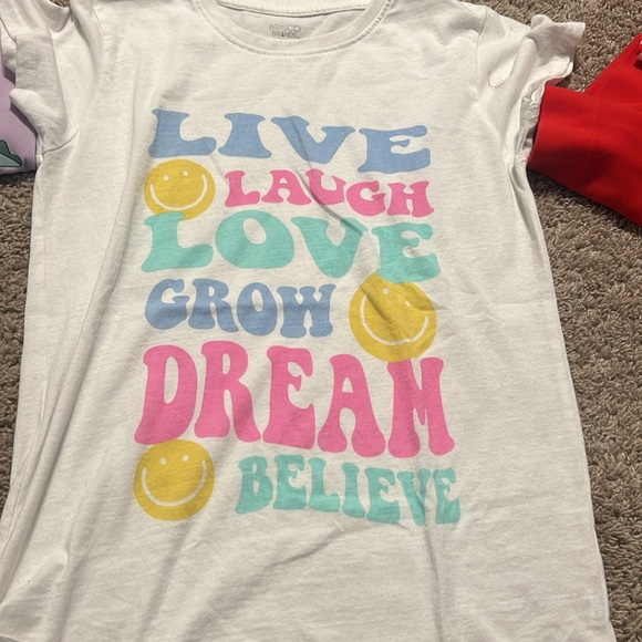 VEUC worn 1x 10/12 preppy smiley daisy girls tshirts - Picture 8 of 9